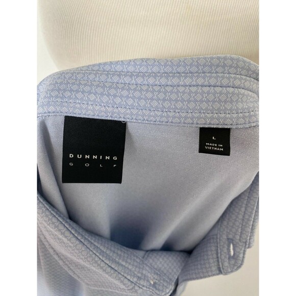 Dunning Polo Men’s Shirt Grey Pattern Short Sleeve Athletic Golf Size Large - Picture 8 of 8